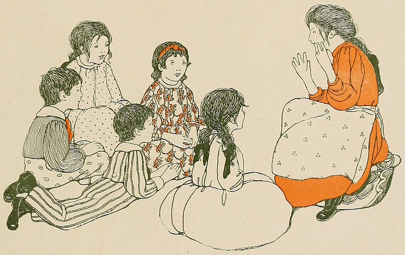 Ilustración de Ethel Franklin Betts para Anita la huerfanita