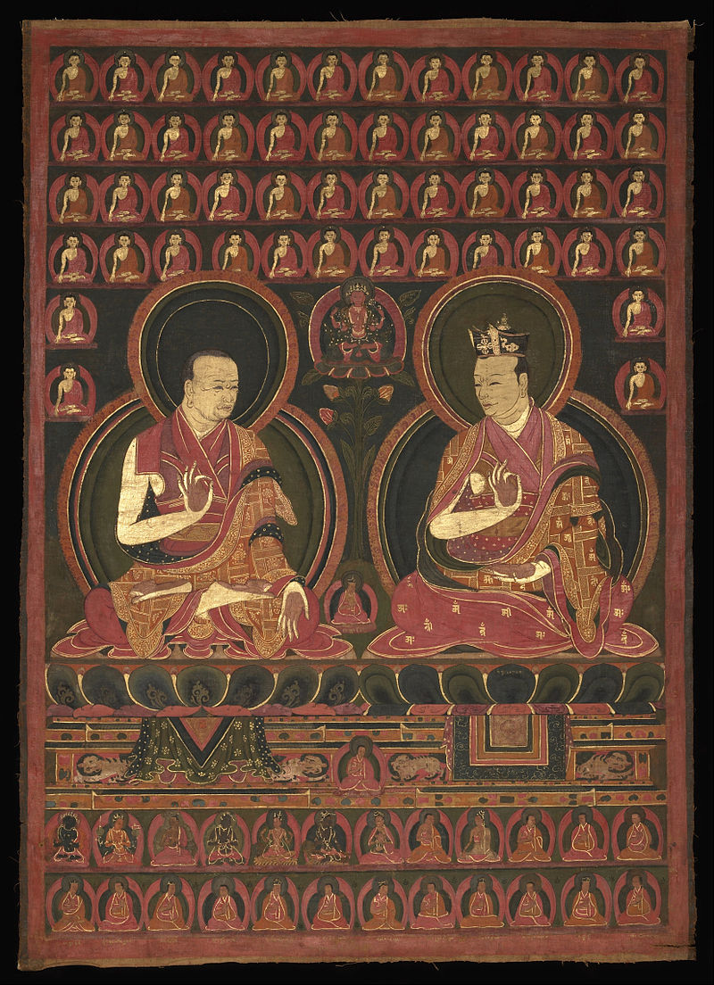 El octavo Karmapa Mikyo Dorje (1507-1554) y su maestro el primer Sangye Nyenpa